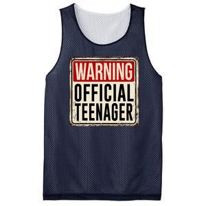 Warning Officially A Teenager Mesh Reversible Basketball Jersey Tank