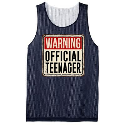 Warning Officially A Teenager Mesh Reversible Basketball Jersey Tank