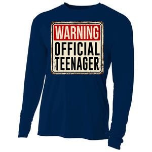 Warning Officially A Teenager Cooling Performance Long Sleeve Crew