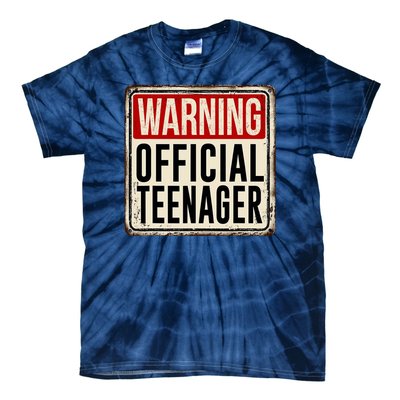 Warning Officially A Teenager Tie-Dye T-Shirt