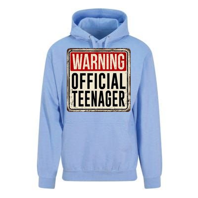 Warning Officially A Teenager Unisex Surf Hoodie