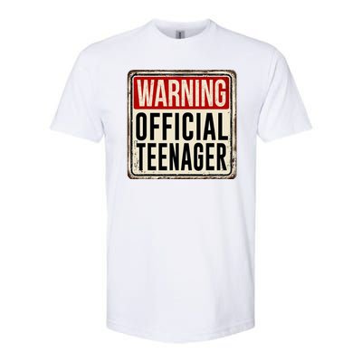 Warning Officially A Teenager Softstyle CVC T-Shirt