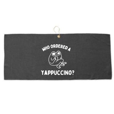 Who Ordered A Yappacino Large Microfiber Waffle Golf Towel