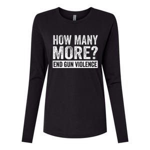 Wear Orange Anti Gun How Many More End Gun Violence Womens Cotton Relaxed Long Sleeve T-Shirt