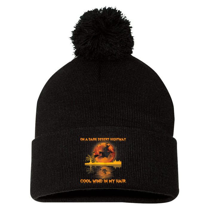 Witch On A Dark Desert Highway Tshirt Womens In Witch Tshirt Pom Pom 12in Knit Beanie