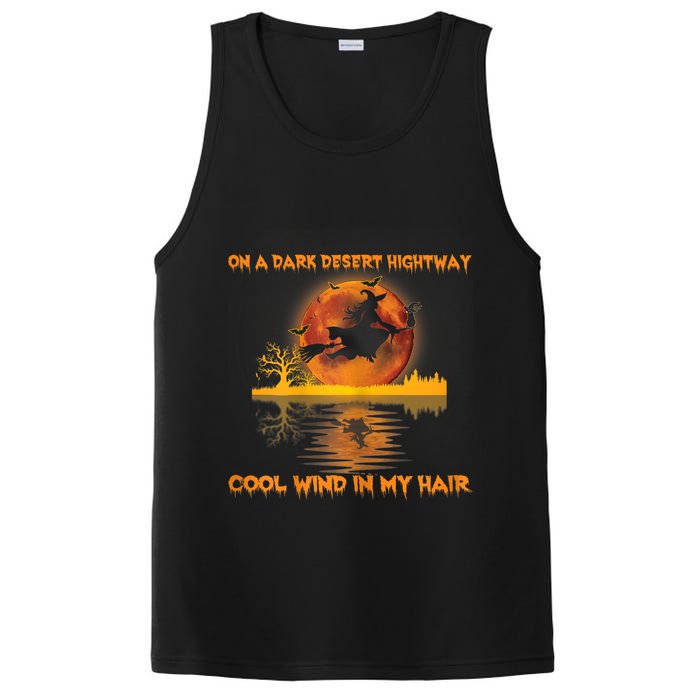 Witch On A Dark Desert Highway Tshirt Womens In Witch Tshirt PosiCharge Competitor Tank