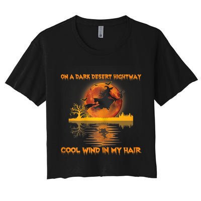 Witch On A Dark Desert Highway Tshirt Womens In Witch Tshirt Crop Top