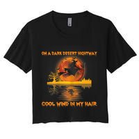 Witch On A Dark Desert Highway Tshirt Womens In Witch Tshirt Crop Top