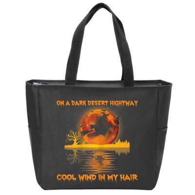 Witch On A Dark Desert Highway Tshirt Womens In Witch Tshirt Zip Tote Bag