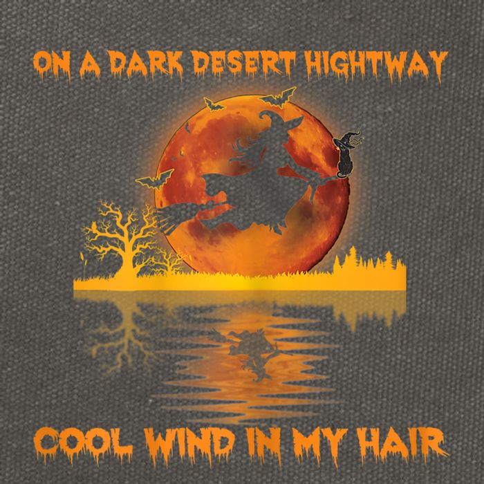 Witch On A Dark Desert Highway Tshirt Womens In Witch Tshirt Cotton Canvas Backpack