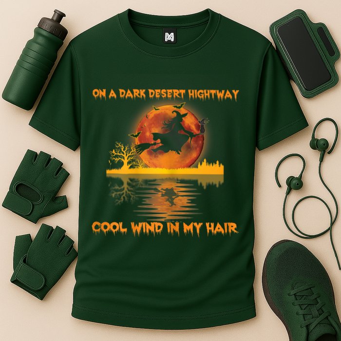 Witch On A Dark Desert Highway Tshirt Womens In Witch Tshirt Performance Shirt
