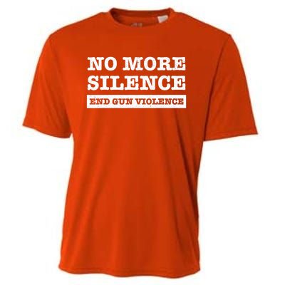 Wear Orange Anti Gun No More Silence End Gun Violence Ribbon Cooling Performance Crew T-Shirt