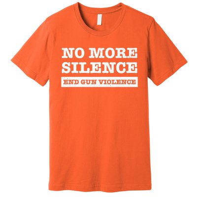 Wear Orange Anti Gun No More Silence End Gun Violence Ribbon Premium T-Shirt