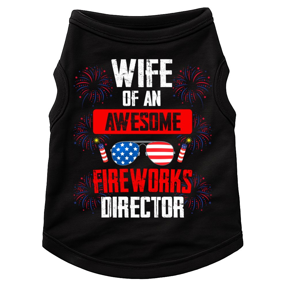 Wife Of An Awesome Fireworks Director Assistant Firework Gift Doggie Tank
