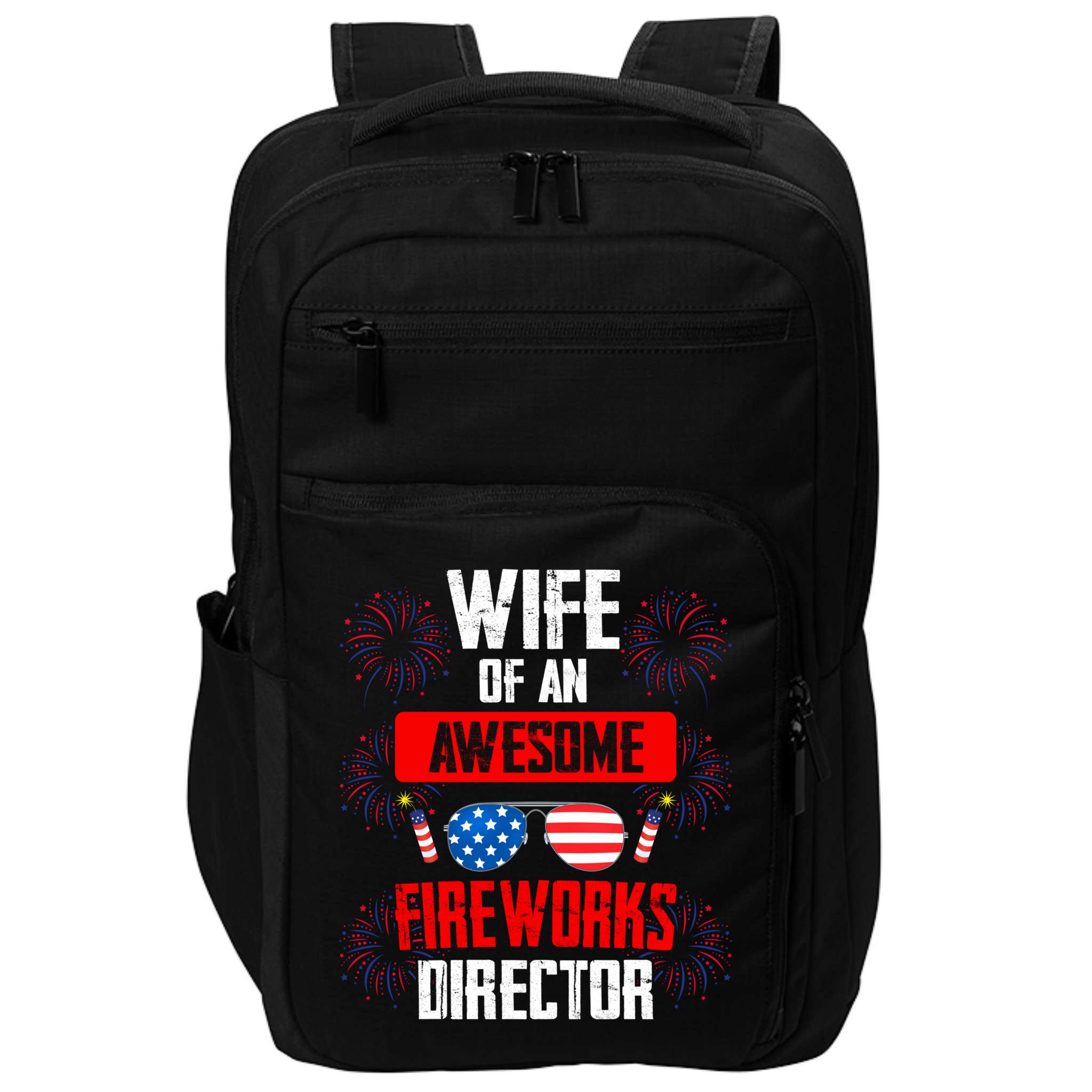 Wife Of An Awesome Fireworks Director Assistant Firework Gift Impact Tech Backpack