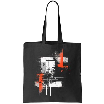 White Orange Abstract Graphic S 6xl Graphic Tote Bag