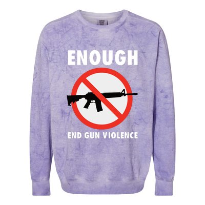 Wear Orange Anti Gun Sign Enough End Gun Violence Colorblast Crewneck Sweatshirt