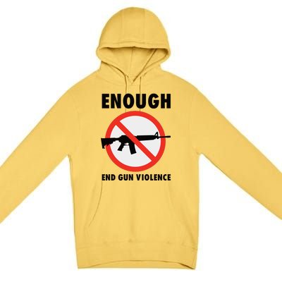 Wear Orange Anti Gun Sign Enough End Gun Violence Premium Pullover Hoodie