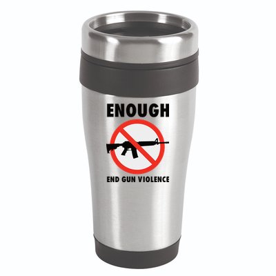 Wear Orange Anti Gun Sign Enough End Gun Violence 16oz Travel Tumbler