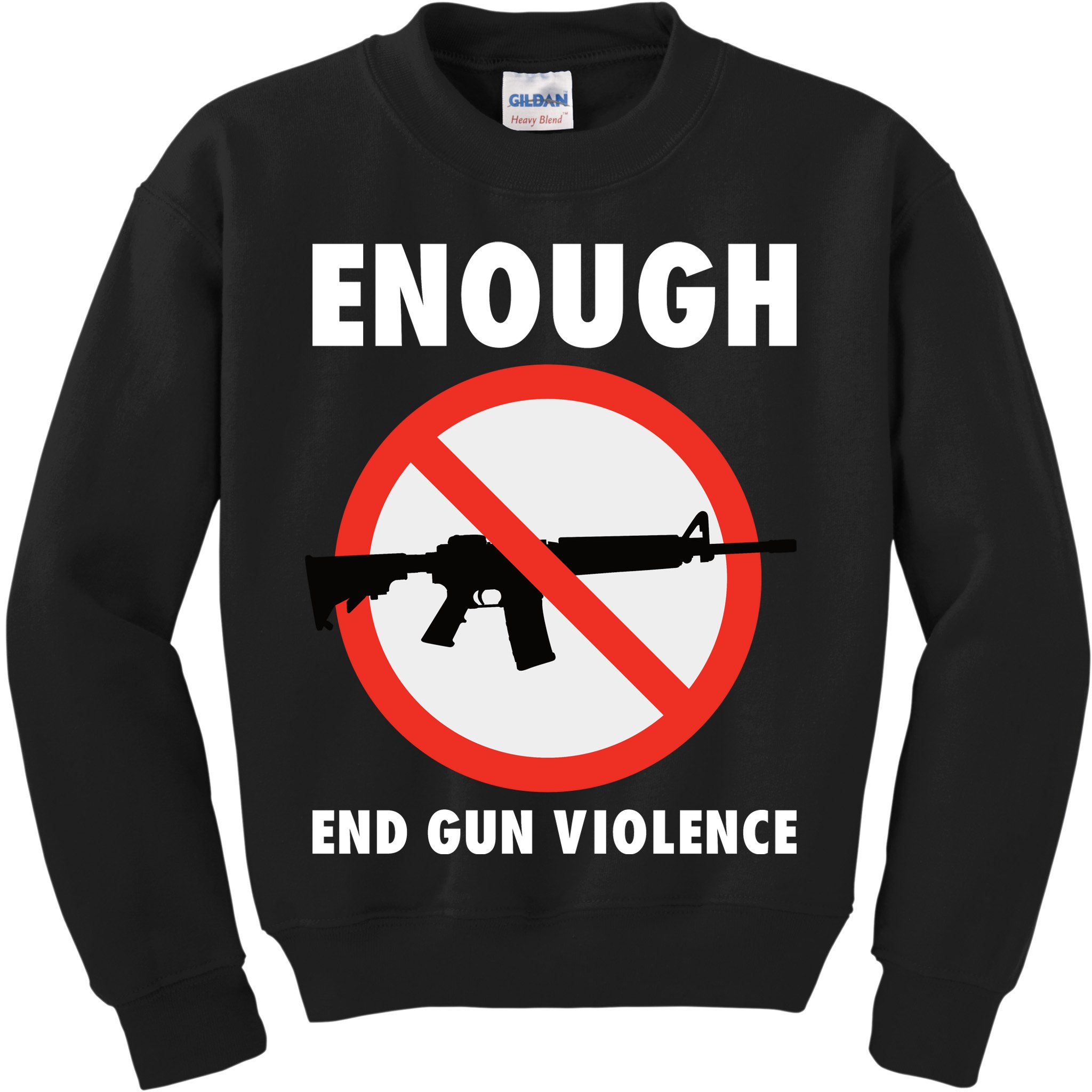 Wear Orange Anti Gun Sign Enough End Gun Violence Kids Sweatshirt