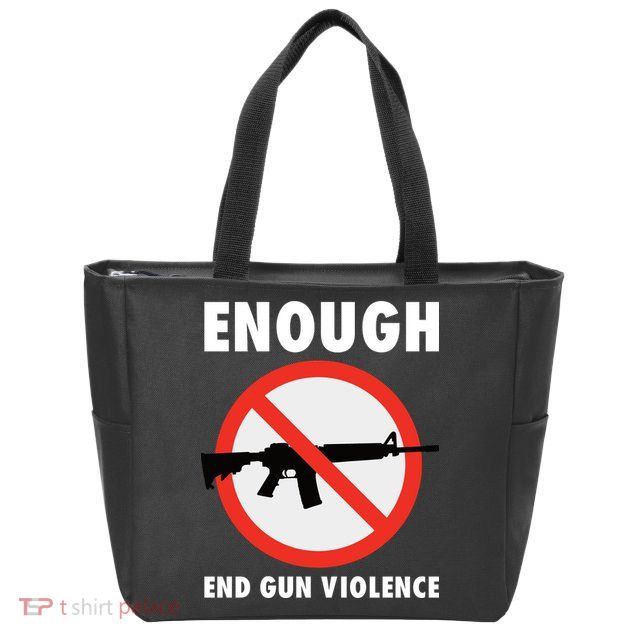Wear Orange Anti Gun Sign Enough End Gun Violence Zip Tote Bag
