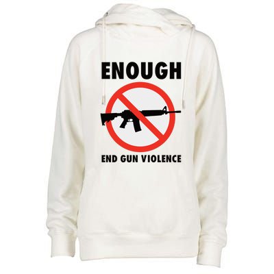 Wear Orange Anti Gun Sign Enough End Gun Violence Womens Funnel Neck Pullover Hood