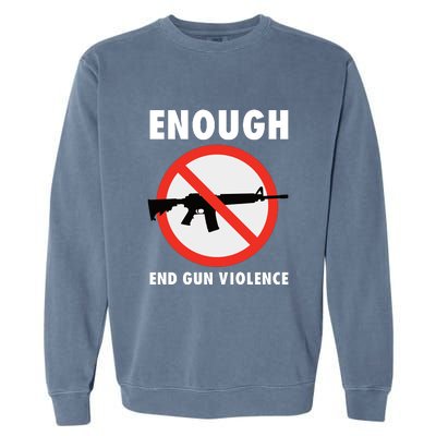 Wear Orange Anti Gun Sign Enough End Gun Violence Garment-Dyed Sweatshirt