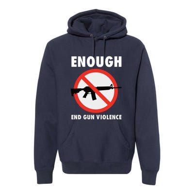 Wear Orange Anti Gun Sign Enough End Gun Violence Premium Hoodie