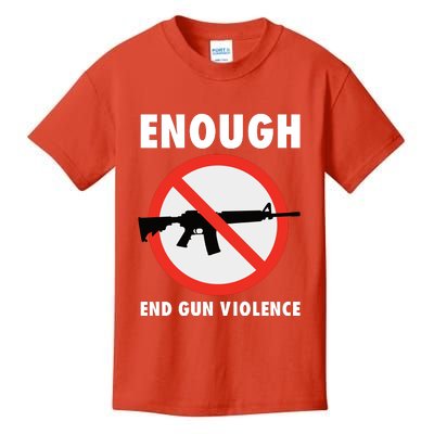 Wear Orange Anti Gun Sign Enough End Gun Violence Kids T-Shirt