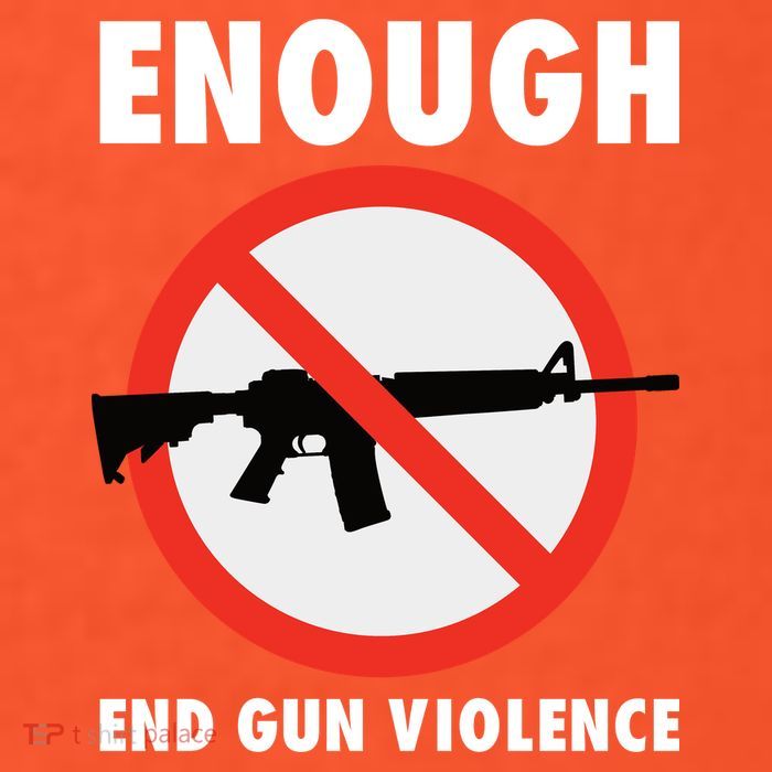 Wear Orange Anti Gun Sign Enough End Gun Violence Kids T-Shirt