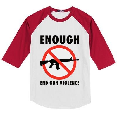 Wear Orange Anti Gun Sign Enough End Gun Violence Kids Colorblock Raglan Jersey