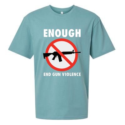 Wear Orange Anti Gun Sign Enough End Gun Violence Sueded Cloud Jersey T-Shirt