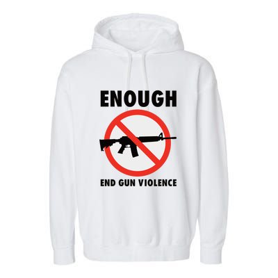 Wear Orange Anti Gun Sign Enough End Gun Violence Garment-Dyed Fleece Hoodie