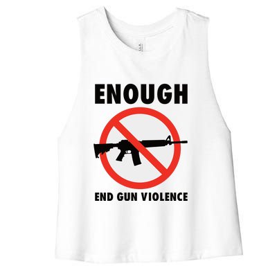 Wear Orange Anti Gun Sign Enough End Gun Violence Women's Racerback Cropped Tank