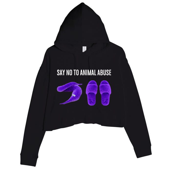 Worm On A String Meme Crop Fleece Hoodie