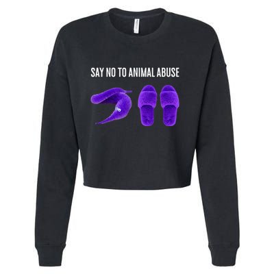 Worm On A String Meme Cropped Pullover Crew