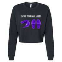 Worm On A String Meme Cropped Pullover Crew