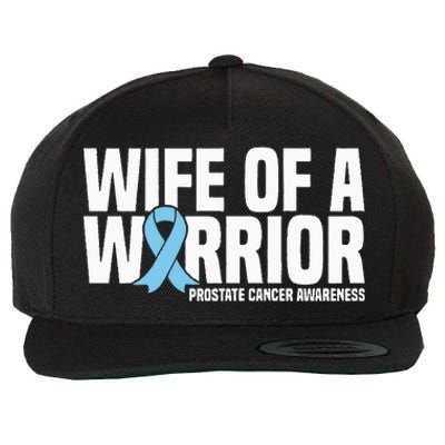 Wife Of A Warrior Blue Ribbon Prostate Cancer Awareness Wool Snapback Cap