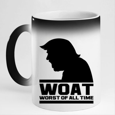 WOAT Anti Trump Worst Of All Time 11oz Black Color Changing Mug