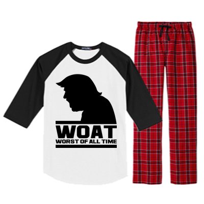 WOAT Anti Trump Worst Of All Time Raglan Sleeve Pajama Set