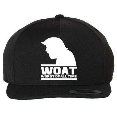 WOAT Anti Trump Worst Of All Time Wool Snapback Cap