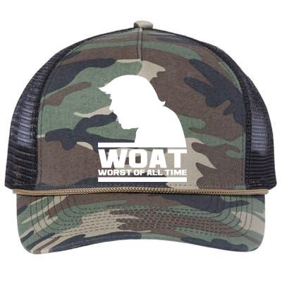 WOAT Anti Trump Worst Of All Time Retro Rope Trucker Hat Cap