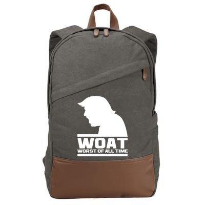 WOAT Anti Trump Worst Of All Time Cotton Canvas Backpack