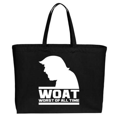 WOAT Anti Trump Worst Of All Time Cotton Canvas Jumbo Tote