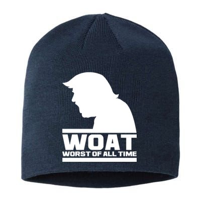 WOAT Anti Trump Worst Of All Time Sustainable Beanie