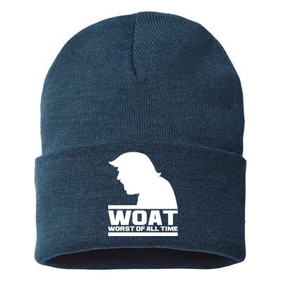 WOAT Anti Trump Worst Of All Time Sustainable Knit Beanie