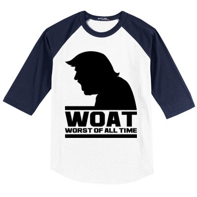 WOAT Anti Trump Worst Of All Time Baseball Sleeve Shirt