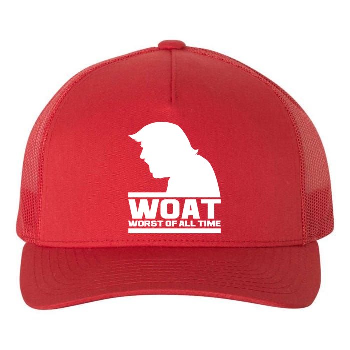 WOAT Anti Trump Worst Of All Time Yupoong Adult 5-Panel Trucker Hat