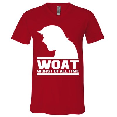 WOAT Anti Trump Worst Of All Time V-Neck T-Shirt