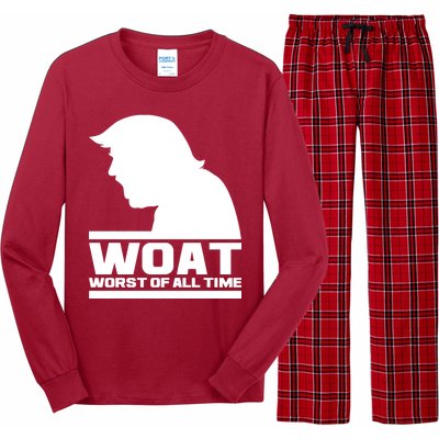 WOAT Anti Trump Worst Of All Time Long Sleeve Pajama Set